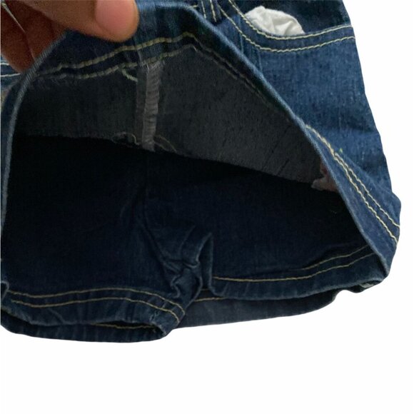 2B Real Baby Girls 18M Blue Denim Skort With Floral Embroidery Elastic Waist - Picture 2 of 5